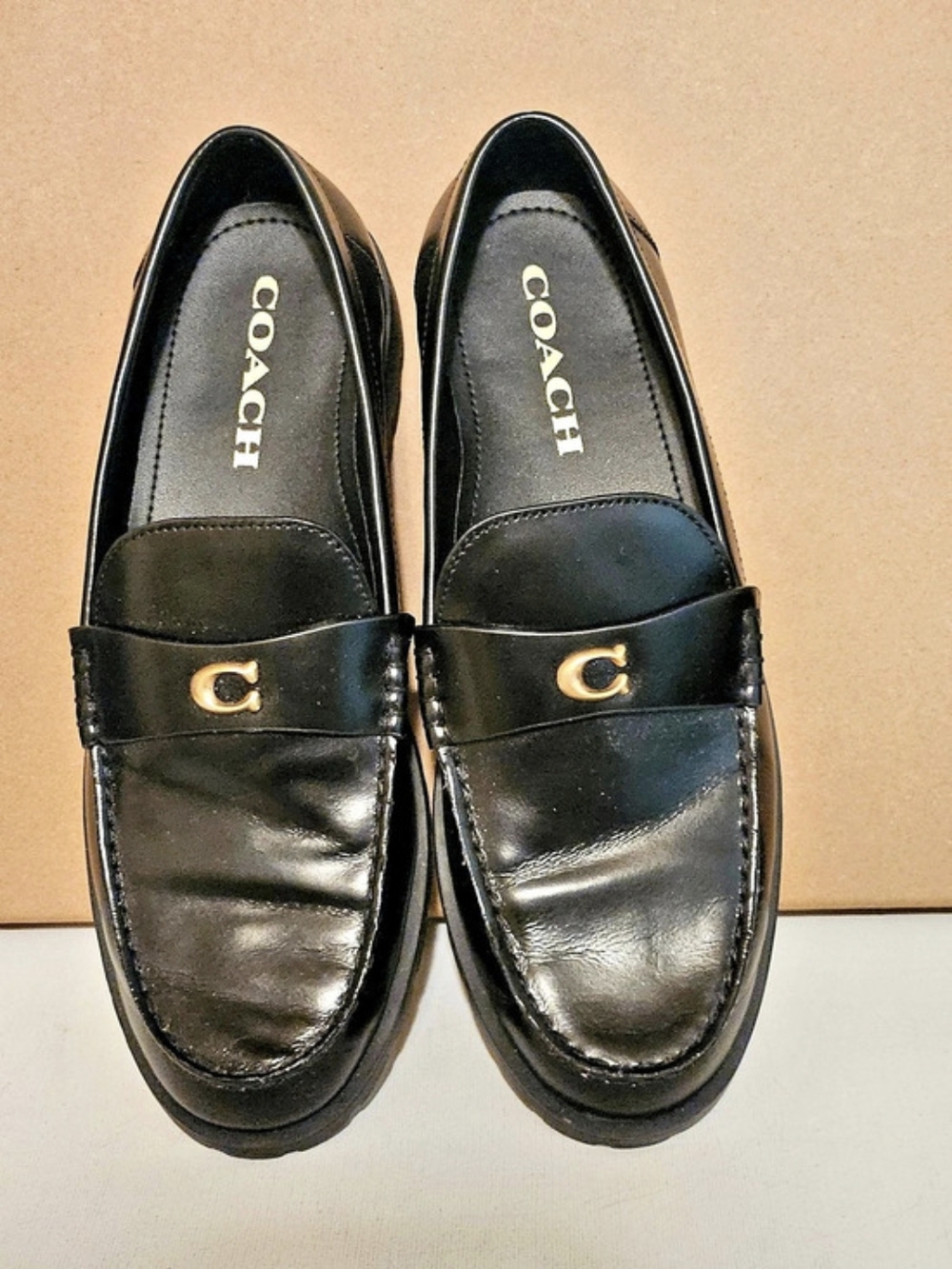 Coach Jocelyn LTHR Loafer Leather Loafers Black US 8 B Like New